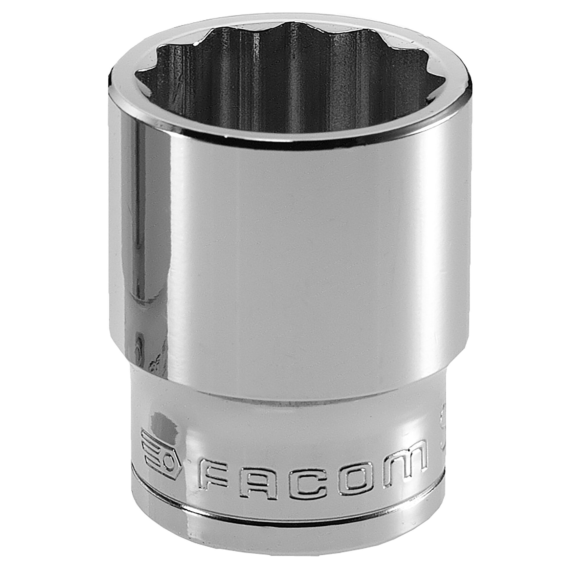 Facom 1/2 in Drive 26mm Standard Socket, 12 point, 38 mm Overall Length