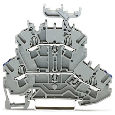 WAGO 2002-2232 TOPJOB S Series Grey, 2.5mm², 2-Level, Push In Termination, ATEX, CSA, IECEx
