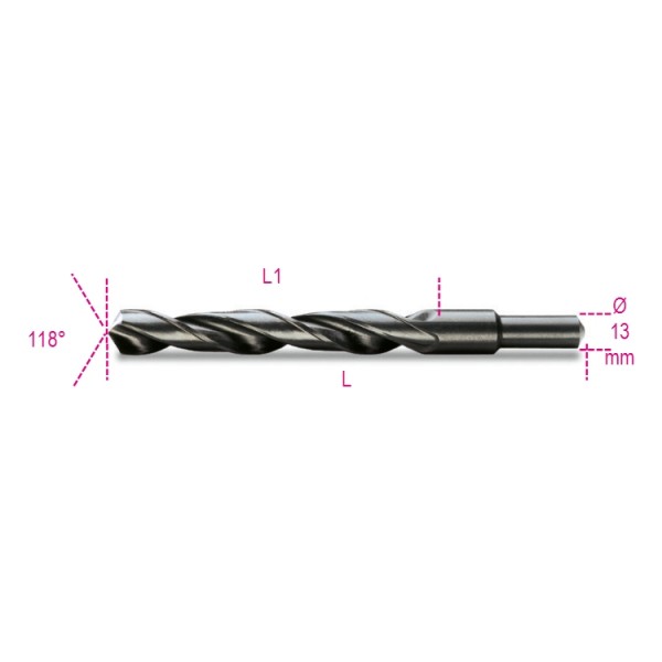 BETA 410A Series HSS Twist Drill Bit for Metal, 16.5mm Diameter, 184 mm Overall