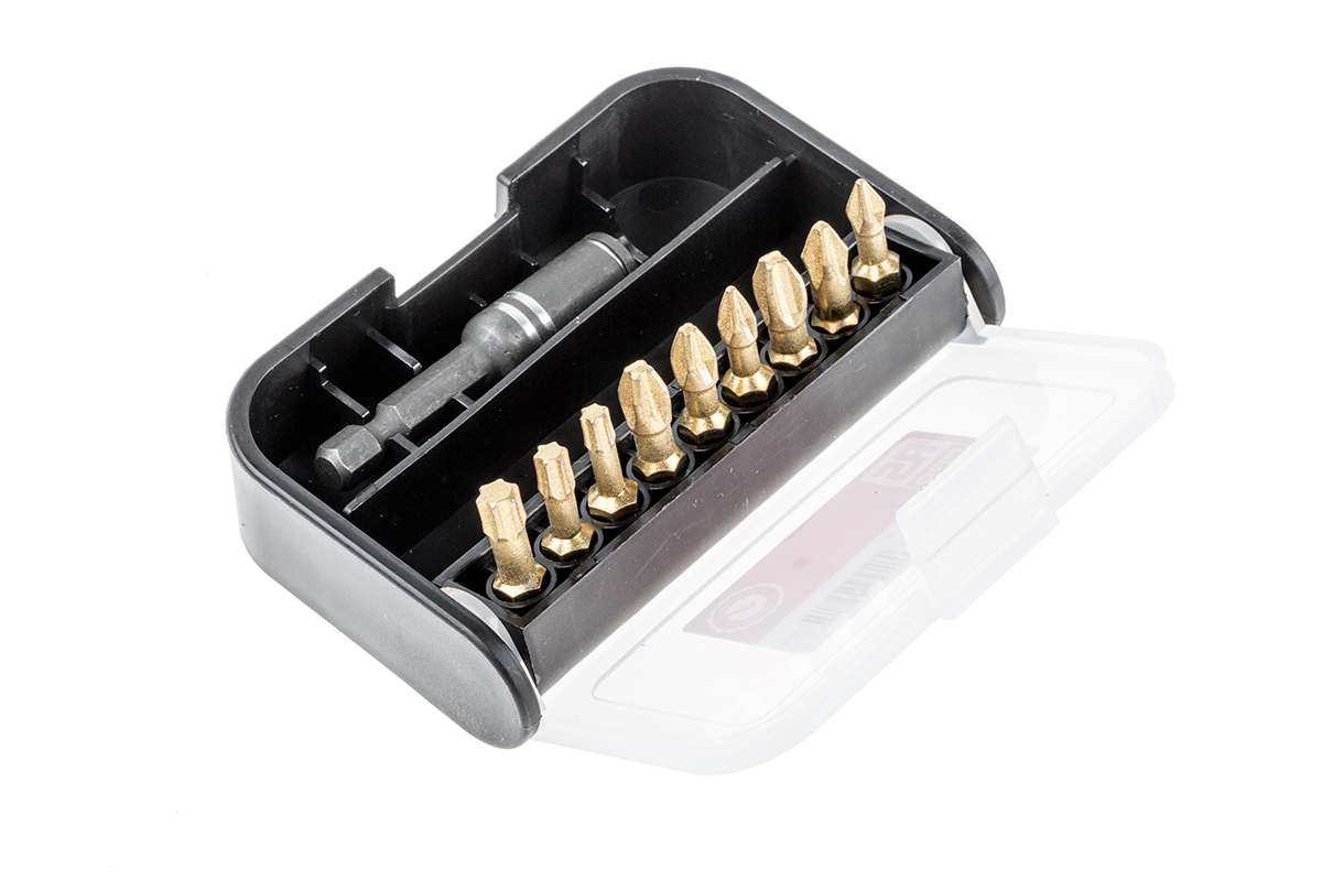 RS PRO Impact Driver Bit 10 Pieces, Phillips, Pozidriv, Star