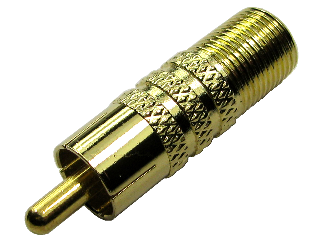 RS PRO Straight Coaxial Adapter Type F Socket to RCA Plug