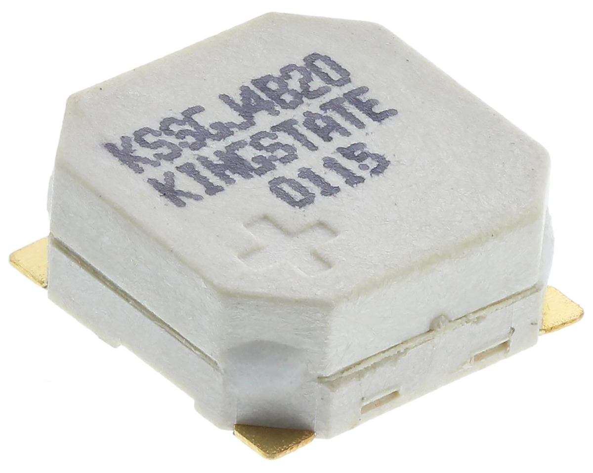 RS PRO 97dB SMD External Magnetic Buzzer Component, 8.5 x 8.5 x 4mm, 3V Min, 5V Max