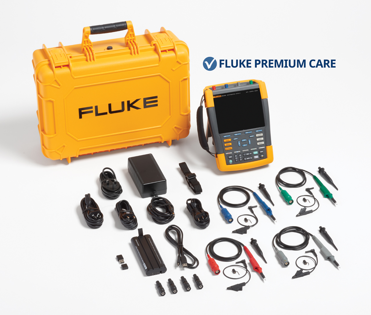 Fluke 190-504/FPC 190 II ScopeMeter Series, 500MHz Portable Oscilloscope, 4 Digital Channels - UKAS Calibrated