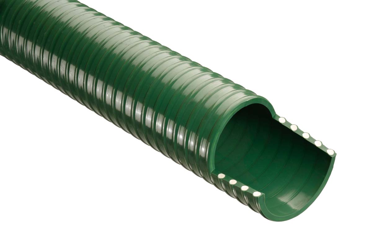 RS PRO PVC, Hose Pipe, 102mm ID, 115.5mm OD, Green, 10m