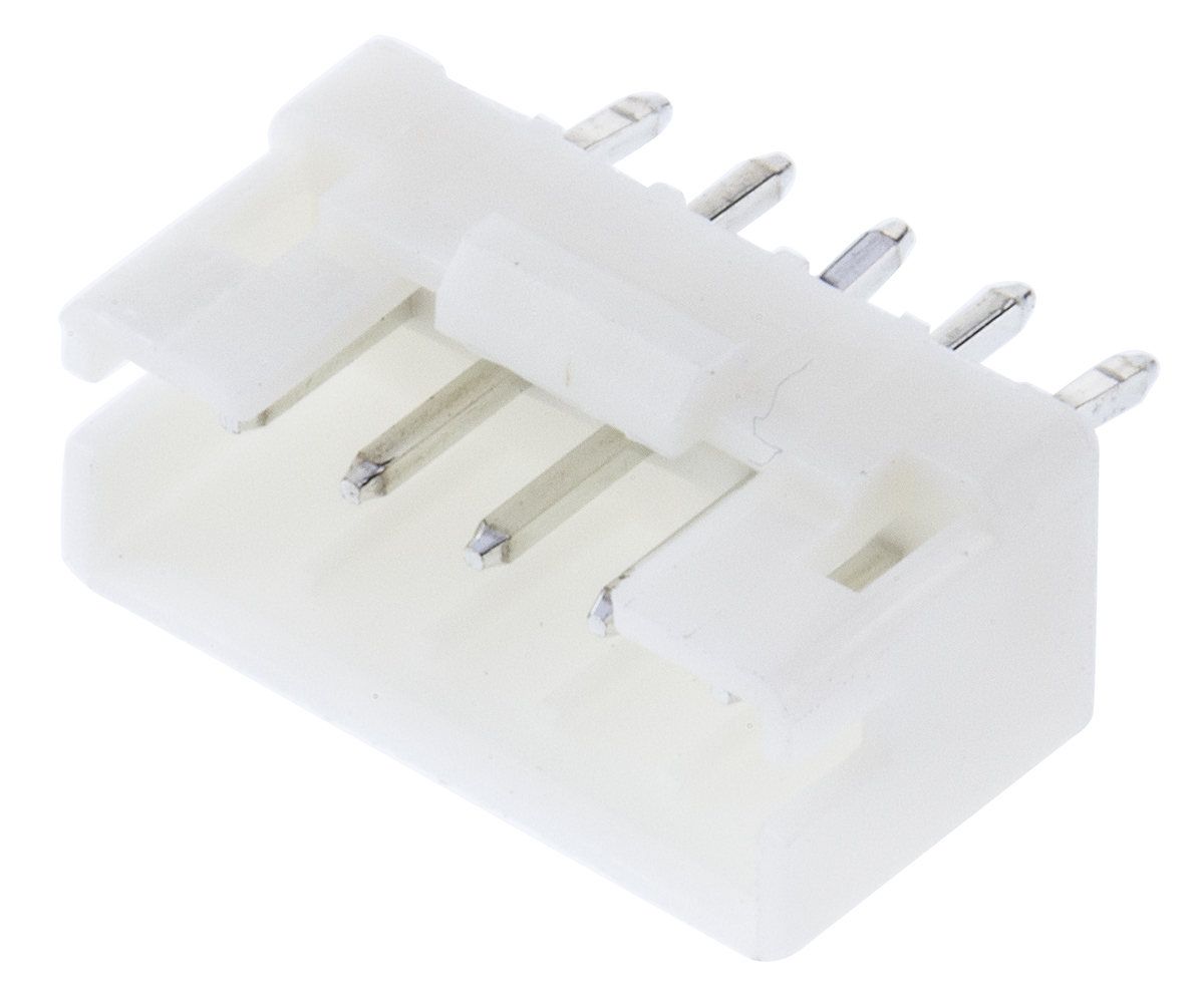 TE Connectivity HPI Series PCB Header, 5 Contact(s), 2 mm Pitch, 1 Row, Shrouded