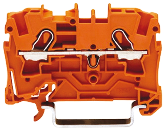 WAGO 2004-1202 TOPJOB S, 2004 Series Orange, 4mm², Single-Level, Push-In Cage Clamp Termination, ATEX, IECEx