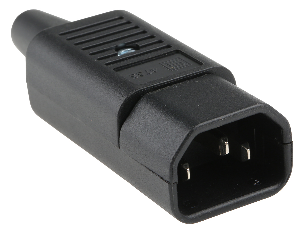 Schurter E Cable Mount IEC Connector Male, 10A, 250 V
