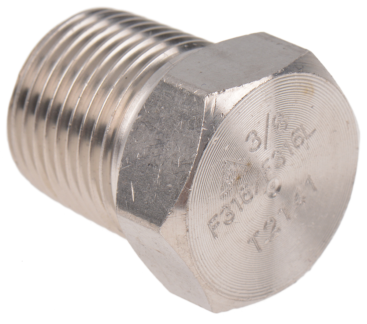 RS PRO Stainless Steel Pipe Fitting, Straight Hexagon Hexagon Plug, Male R 3/8in
