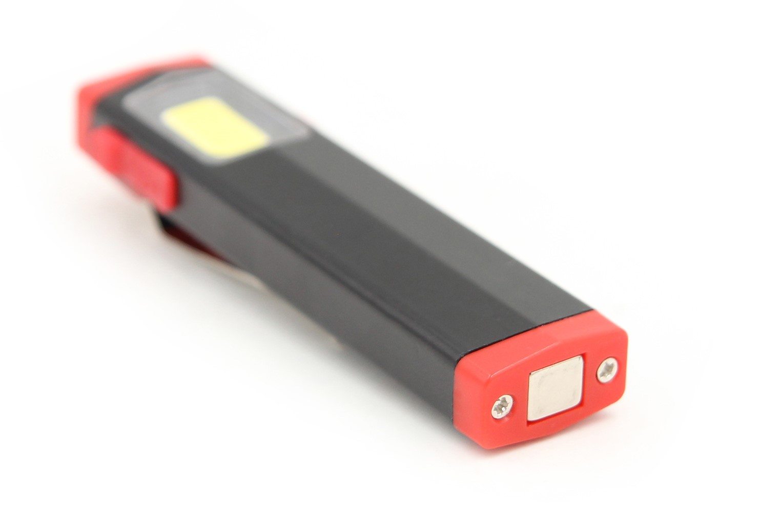 RS PRO LED Pocket Torch Black, Red - Rechargeable 400 lm, 89 mm