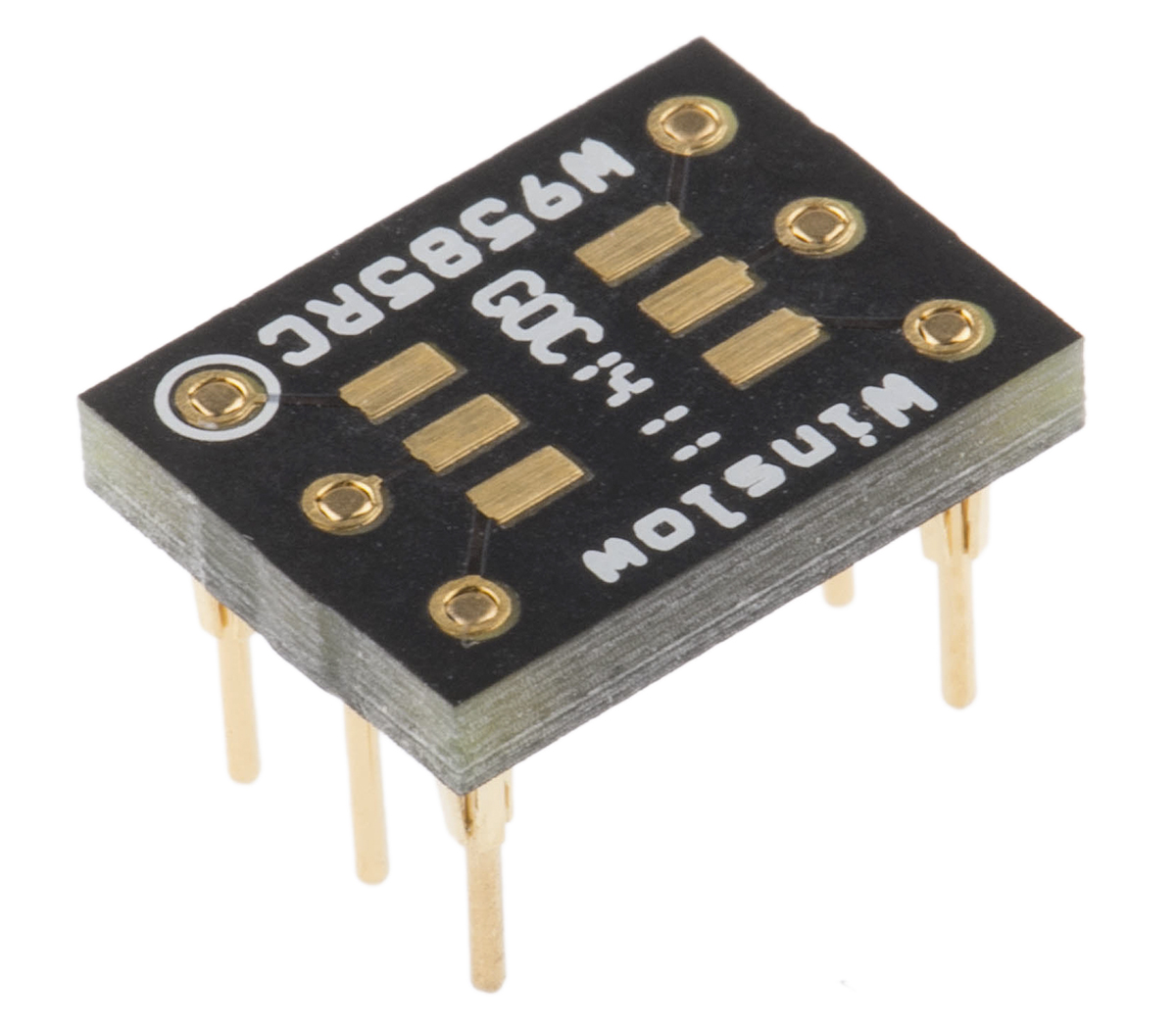 Winslow Straight Through Hole Mount 1.27 mm, 2.54 mm Pitch IC Socket Adapter, 6 Pin Female SOP to 6 Pin Male DIP