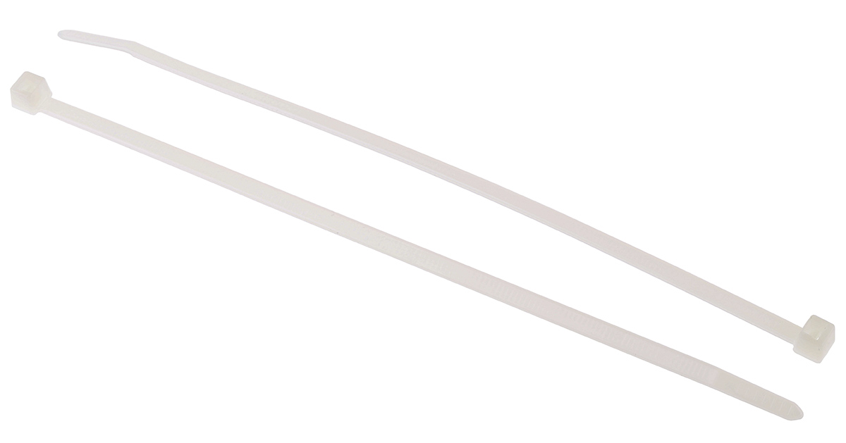 HellermannTyton Cable Tie, 200mm x 4.6 mm, Natural Polyamide 6.6 (PA66), Pk-500