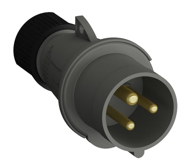 Amphenol Industrial, 2CMA1 IP44 Grey 2P+E Industrial Power Plug, Rated At 16A