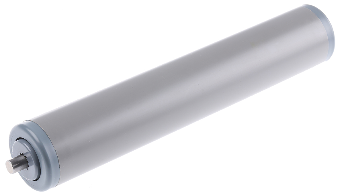 Bosch Rexroth Plastic Round Conveyor Roller 40mm Dia. x 225mm L, 150N Load Capacity, 8mm Spindle, 246mm Overall Length