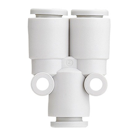 SMC KQ2 Series Union Y, Push In 3.2 mm to Push In 3.2 mm, Tube-to-Tube Connection Style