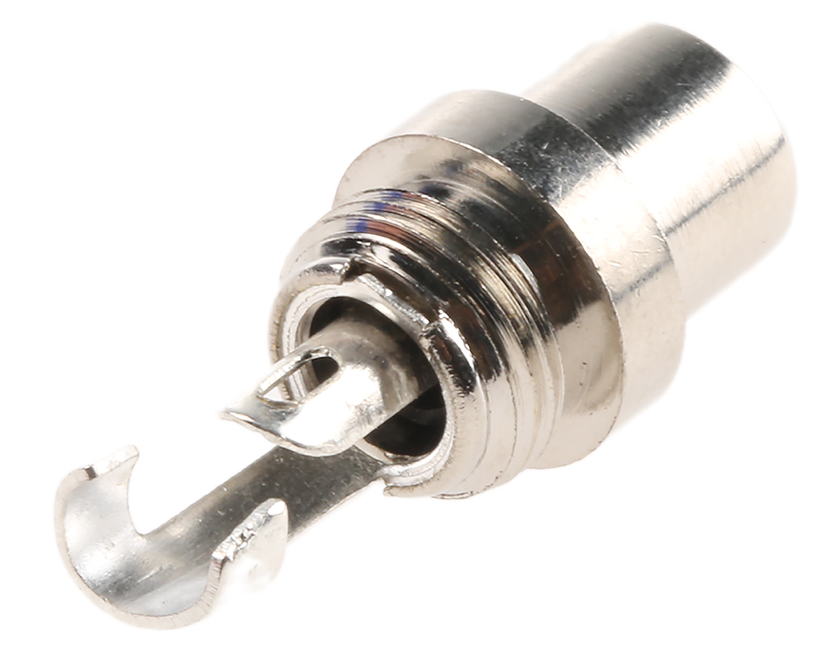 RS Pro Black, Natural Cable Mount RCA Socket with Nickel Plated Contacts, 5A