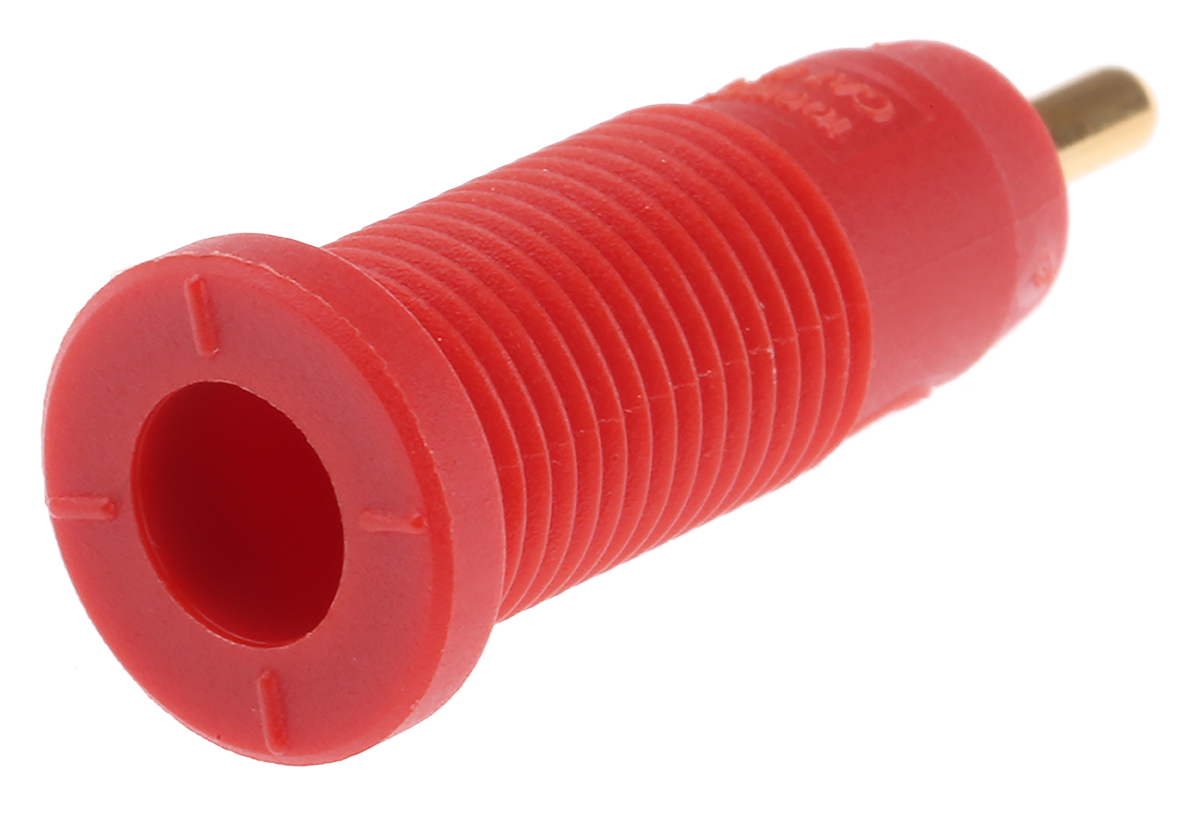 Hirschmann Test & Measurement Red Female Banana Socket, 2mm Connector, Solder Termination, 10A, 1000V ac/dc, Gold