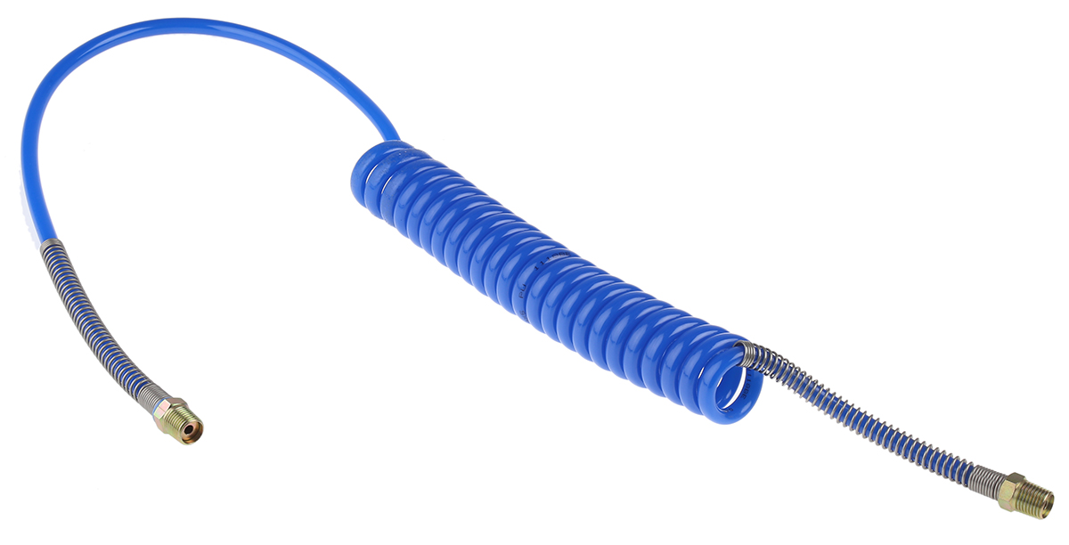 RS PRO 2m, Polyurethane Recoil Hose, with BSPT 1/4" Male connector