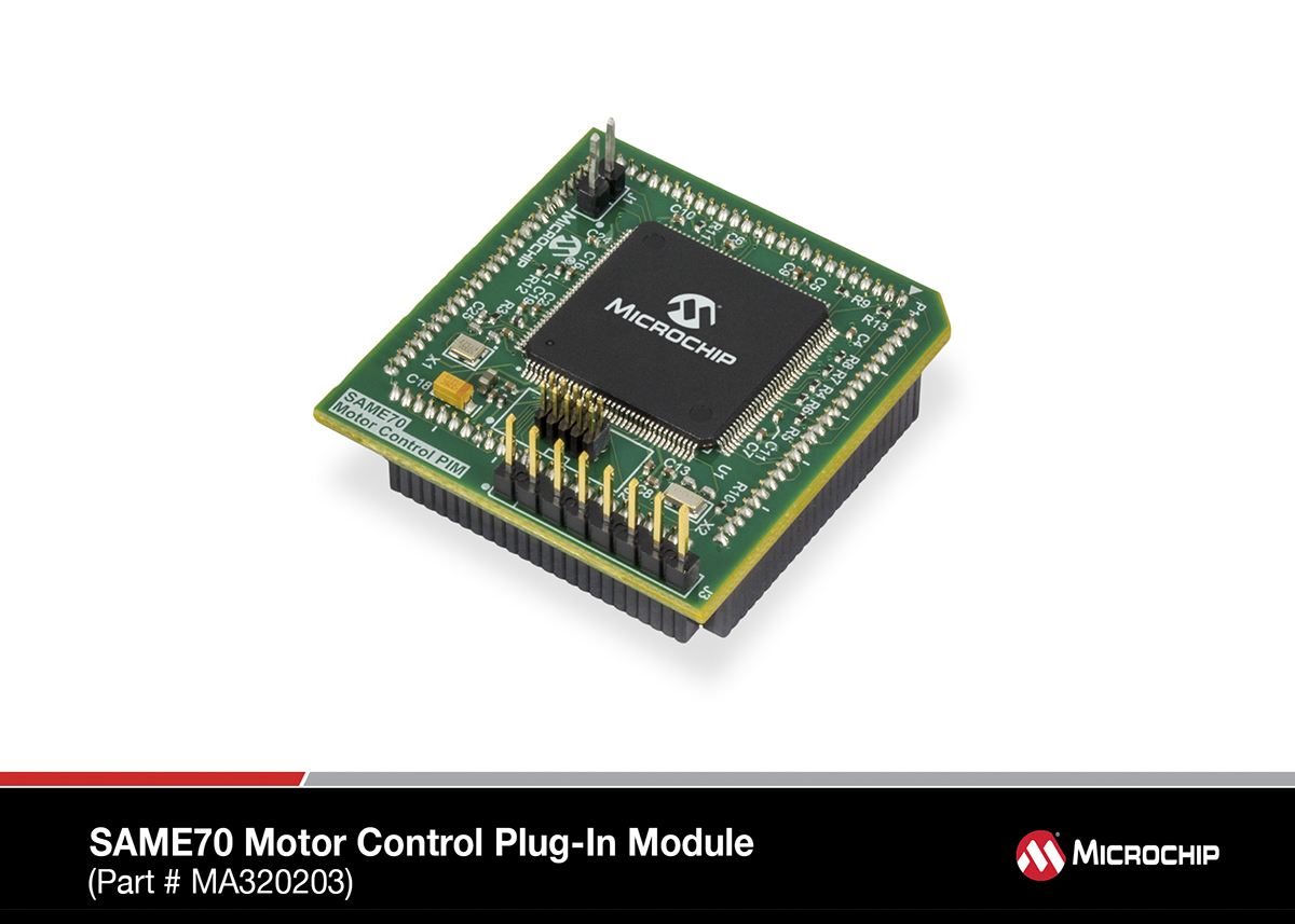 Microchip ATSAME70 Motor Control Plug In Module Motor Controller for ATSAME70 for MCLV-2, MCHV-3