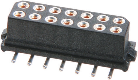 HARWIN m80 Series Straight Surface Mount PCB Socket, 8-Contact, 2-Row, 2mm Pitch, Solder Termination