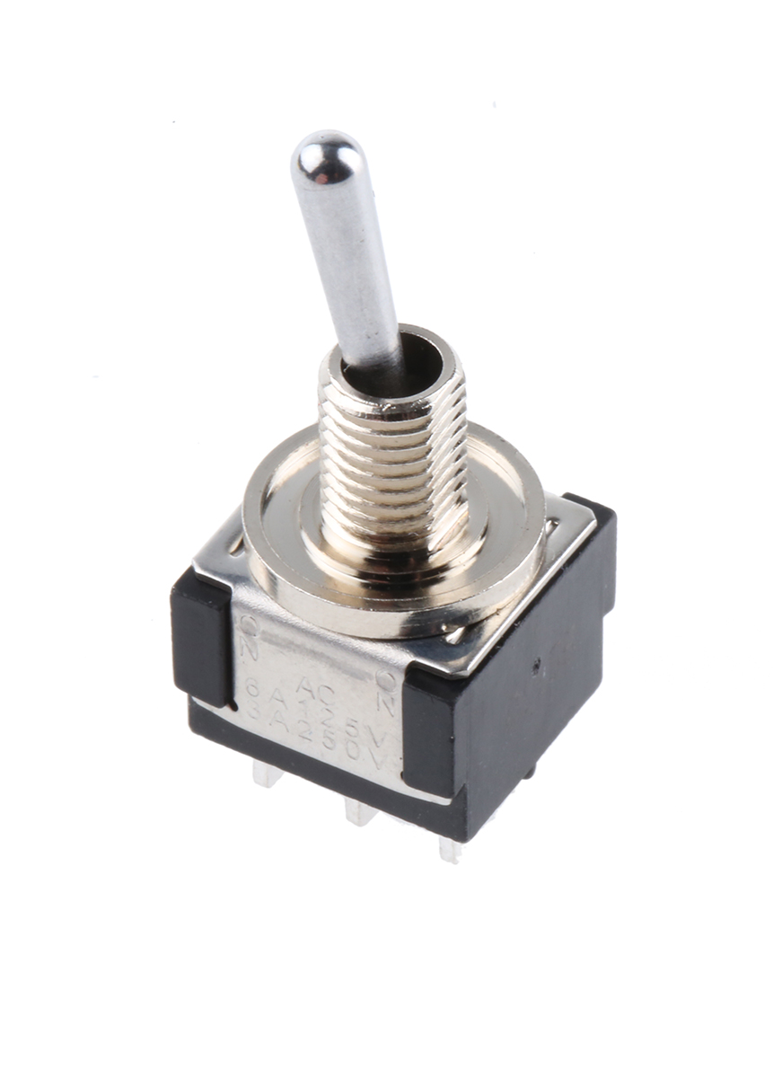 KNITTER-SWITCH Toggle Switch, Panel Mount, On-On, DPDT, Solder Terminal