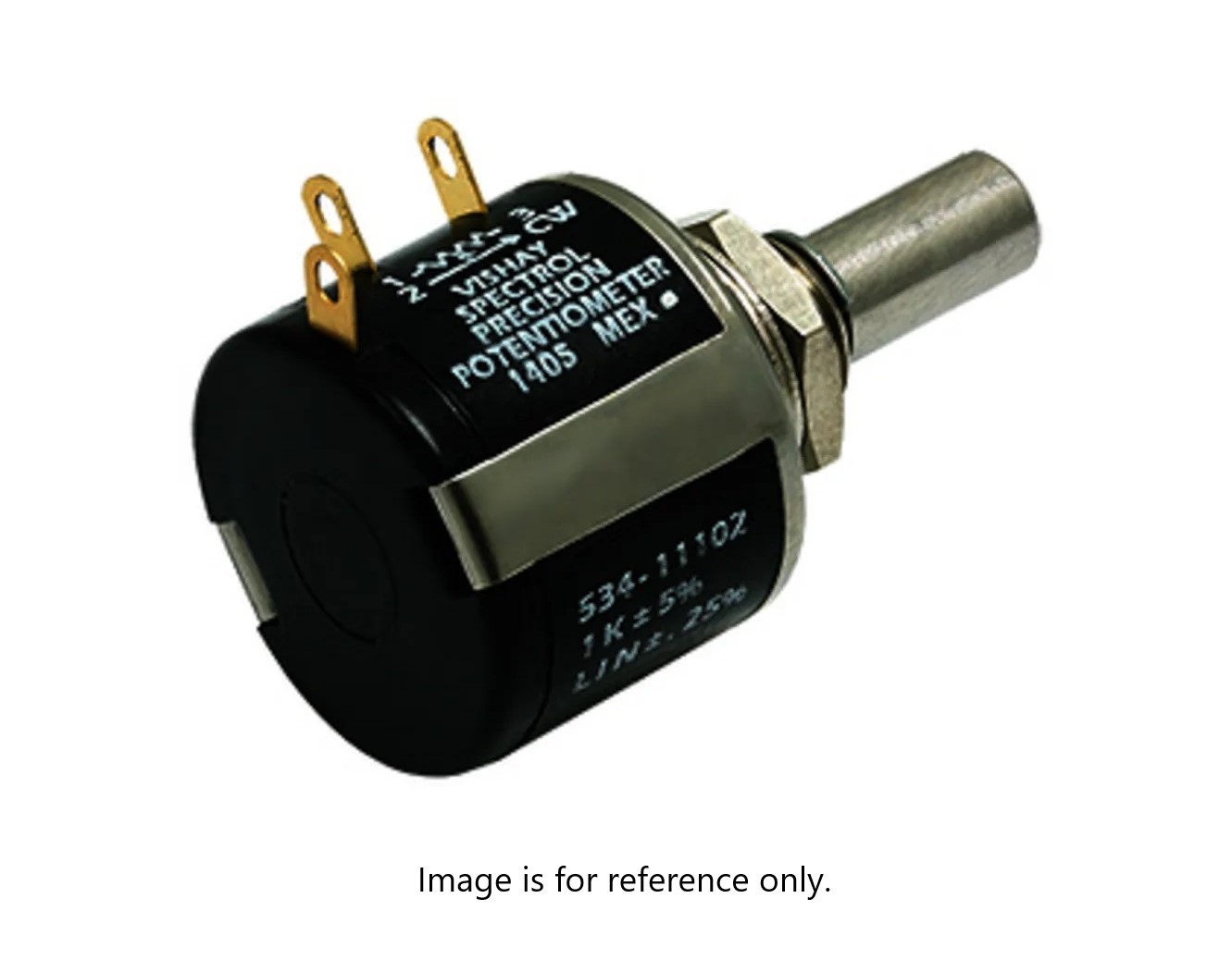 Vishay 534 5kΩ Rotary Potentiometer 10-Turns 1-Gang Bushing Mount, 534-1-1-502