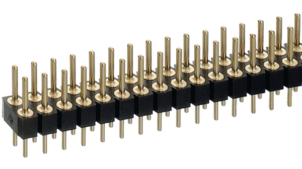 Preci-Dip 802 Series Right Angle Through Hole PCB Header, 72 Contact(s), 2.54 mm Pitch, 2 Row, Unshrouded