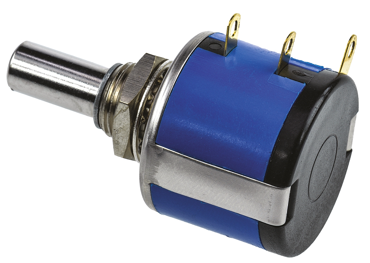 Vishay 533 1kΩ Rotary Potentiometer 3-Turns 1-Gang Panel Mount, 533B1102JL