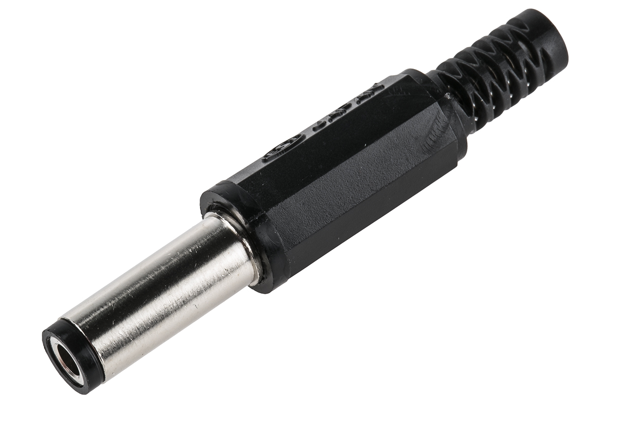 Lumberg, XNES/J DC Plug Rated At 1.0A, 12.0 V, Cable Mount, length 43.0mm, Nickel