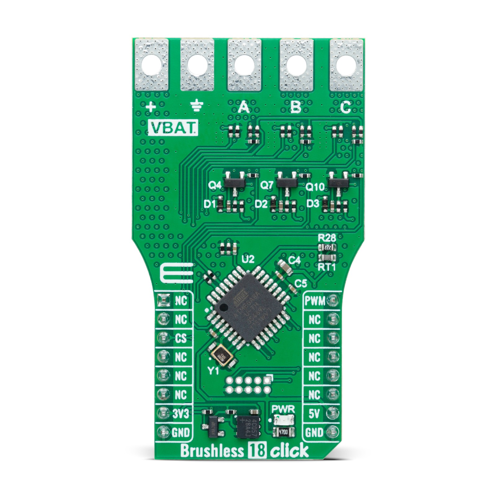 MikroElektronika Brushless 18 Click Motor Driver for ATmega8A for Brushless DC (BLDC) Motors