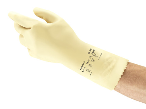 Ansell 87-600 Beige Latex Glove, Size 9