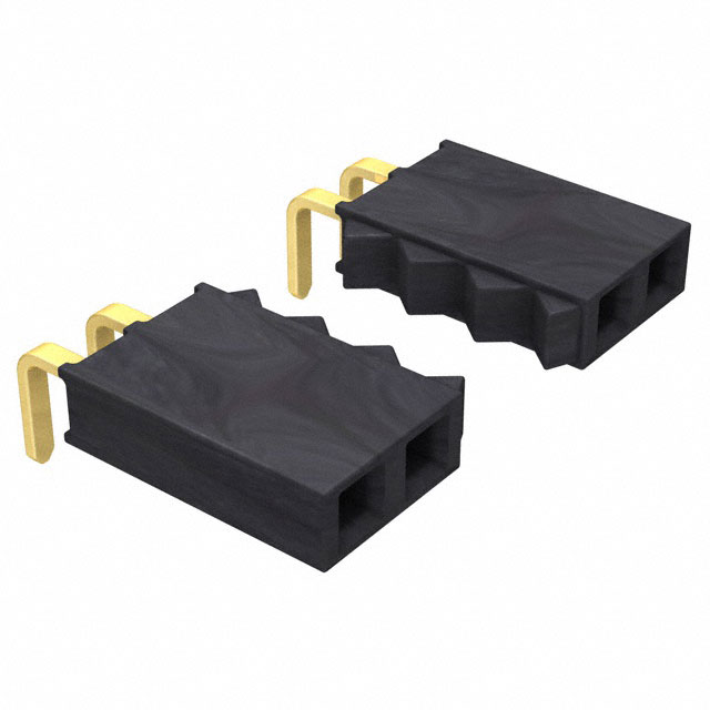 Samtec SSW Series Right Angle Through Hole Mount PCB Socket, 6-Contact, 1-Row, 2.54mm Pitch, Solder Termination