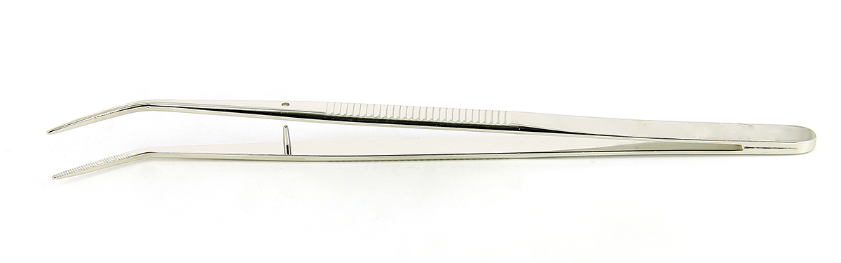 RS PRO 150 mm, Carbon Steel, Serrated, Tweezers