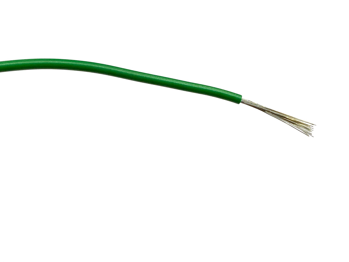 RS PRO Green 0.75mm² Hook Up Wire, 18 AWG, 24/0.2 mm, 100m, PVC Insulation