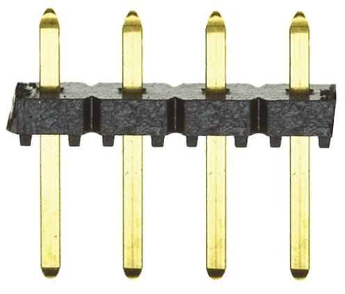 Samtec TLW Series Straight Through Hole Pin Header, 4 Contact(s), 2.54 mm Pitch, 1 Row, Unshrouded