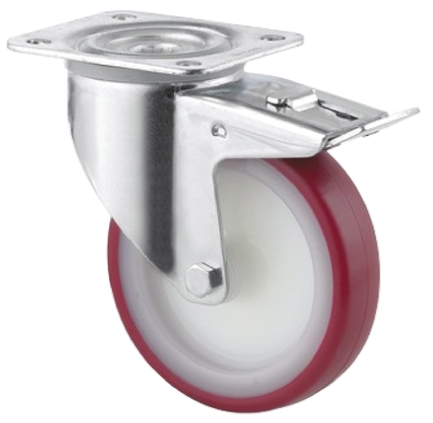 Tente Braked Swivel Castor Wheel, 350kg Capacity, 200mm Wheel