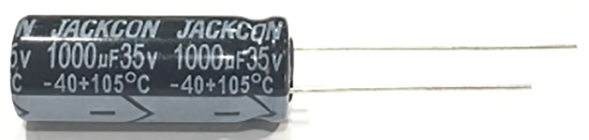 RS PRO 1000μF Aluminium Electrolytic Capacitor 35V dc, Radial, Through Hole
