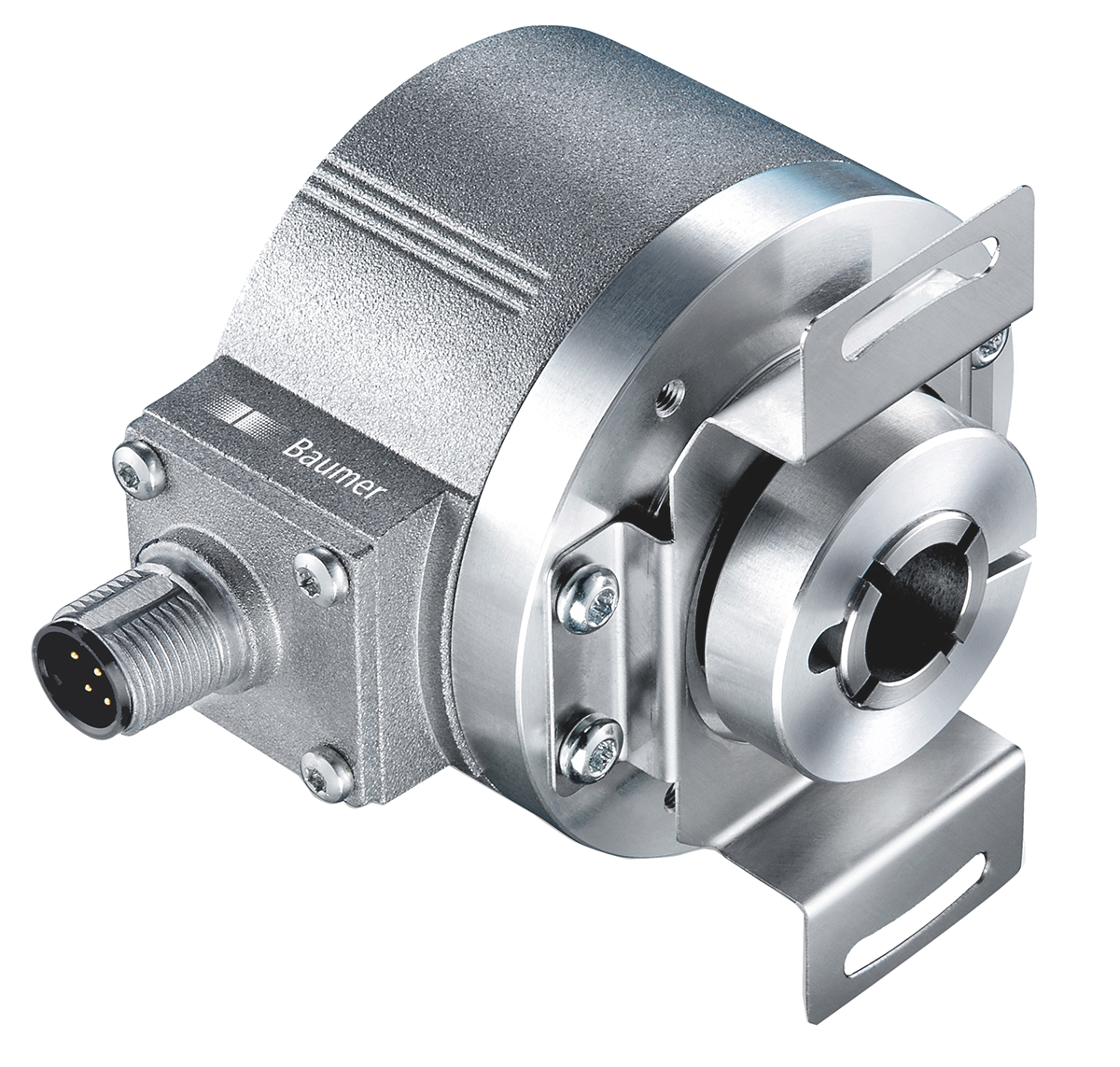 Baumer EIL580P Series Optical Incremental Encoder, 1 → 65536 ppr, TTL/HTL Signal, Hollow Type, 12mm Shaft