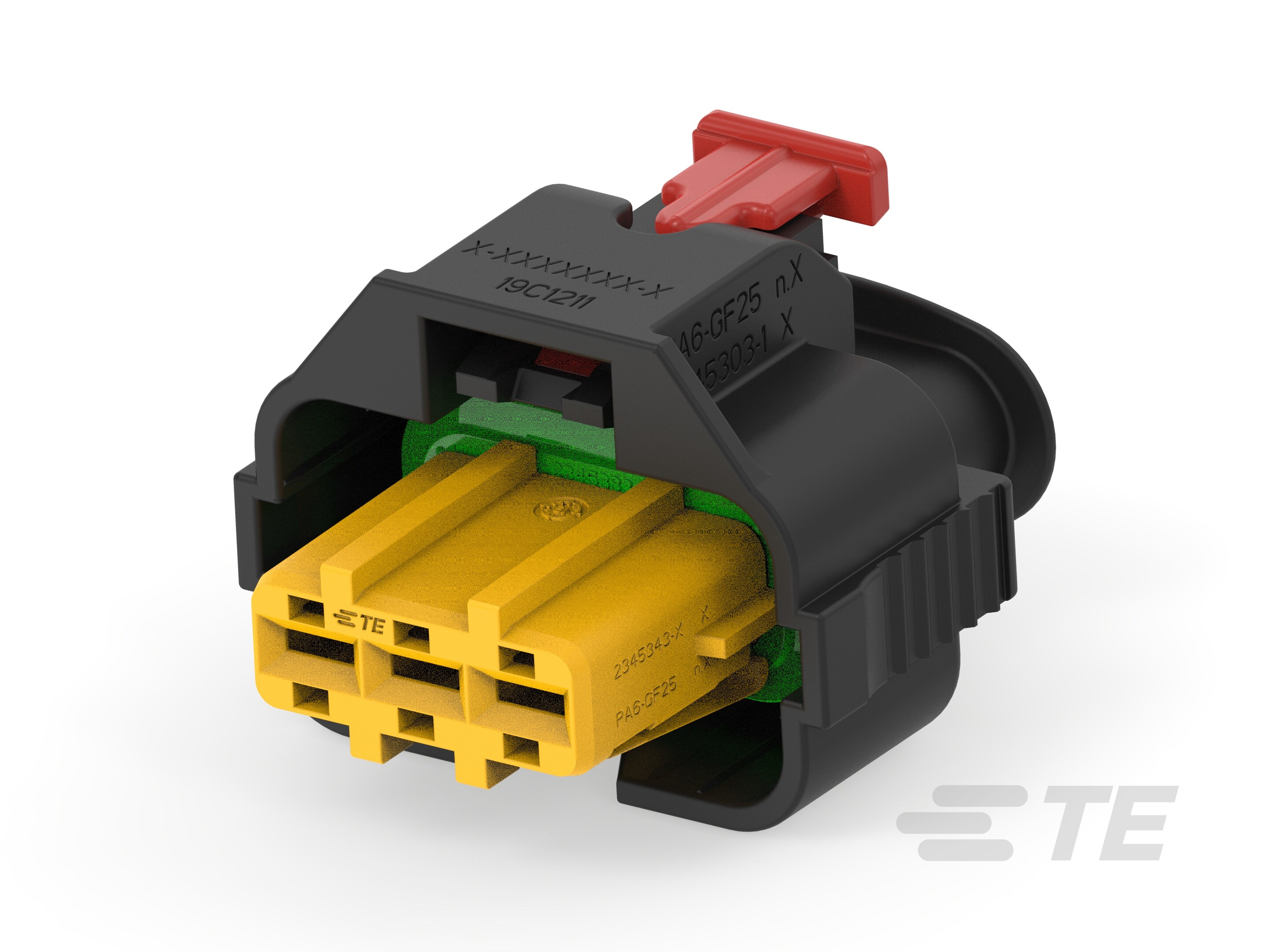 TE Connectivity, AMP MPC 2.8 Automotive Connector Socket Black Cable Mount 3 Way, Cable Termination 2345390-2