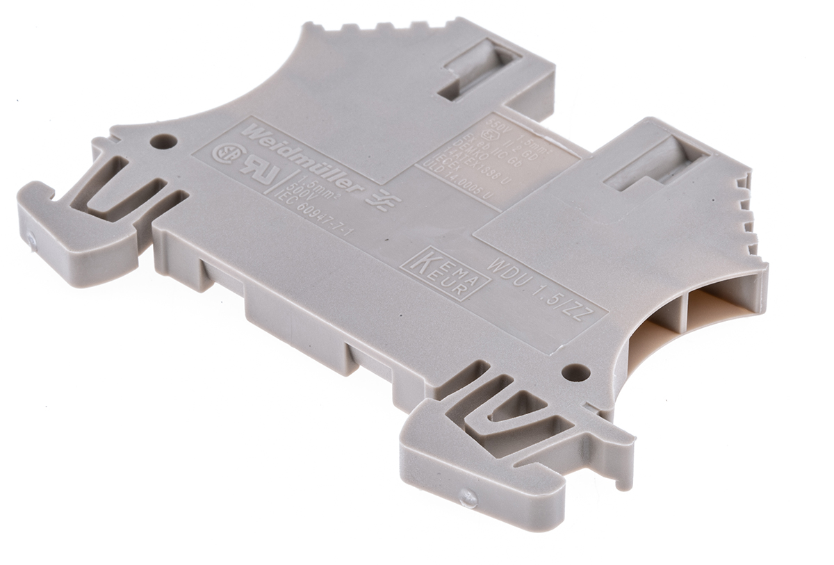 Weidmuller 1031400000 WDU Series Brown, 1.5mm², Single-Level, Screw Termination