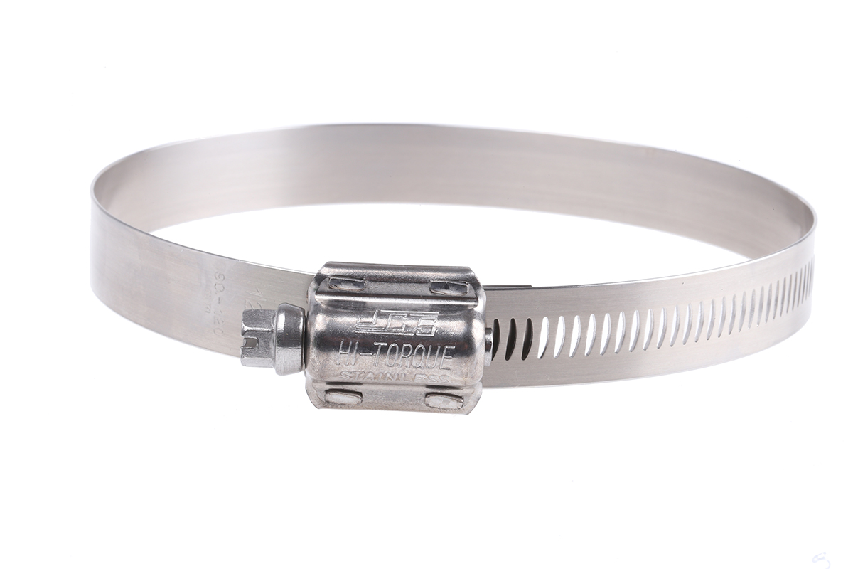 HI-TORQUE Stainless Steel Slotted Hex Worm Drive, 16mm Band Width, 90 → 120mm ID