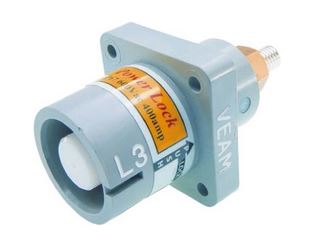 ITT Cannon, Veam Powerlock Grey Panel Mount Industrial Power Socket, Rated At 400A, 1.0 kV