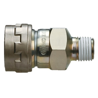 SMC Stainless Steel Female Coupler Nipple, 1/2 in Female One Touch Fitting