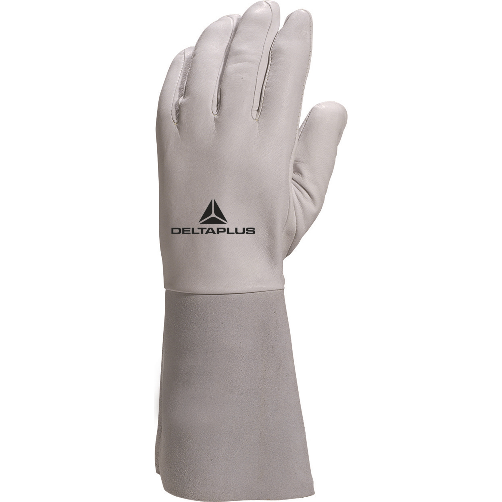 Delta Plus GFA115K Grey Leather Work Gloves, Size 10