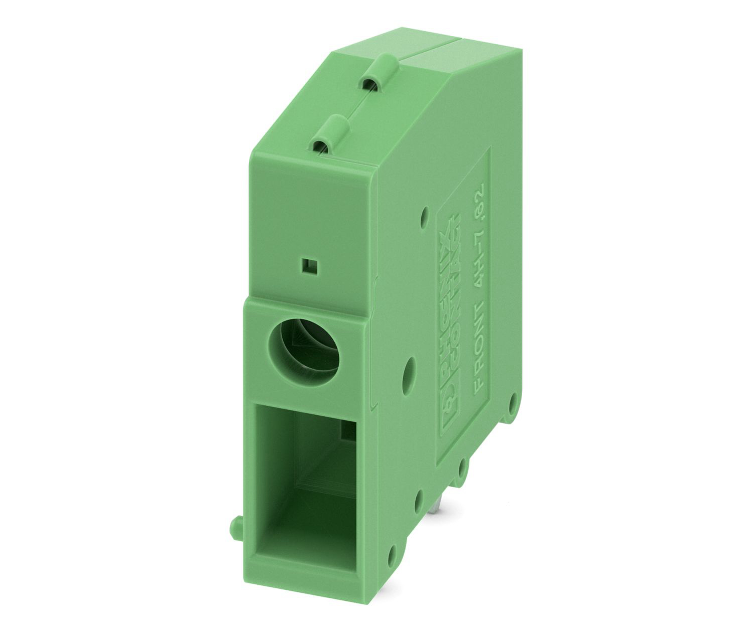 Phoenix Contact FRONT 4-H-7.62 Series PCB Terminal Block, 1-Contact, 7.62mm Pitch, Through Hole Mount, 1-Row, Screw