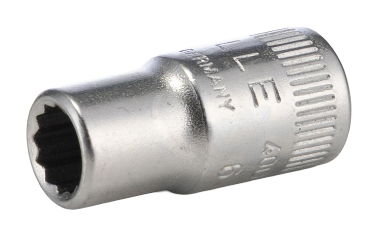 STAHLWILLE 1/4 in Drive 6mm Standard Socket, 12 point, 23 mm Overall Length