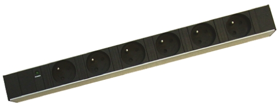 RS PRO Type E - French 6 Gang Power Distribution Unit, 2.5m Cable, 16A, 230 V ac