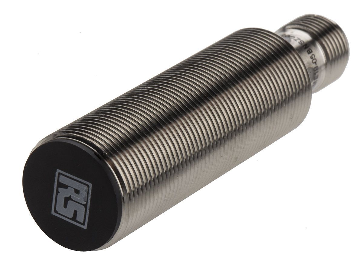RS PRO Inductive Threaded Barrel Proximity Sensor, M18, 5 mm Detection, NPN NO, 10 → 30 V dc