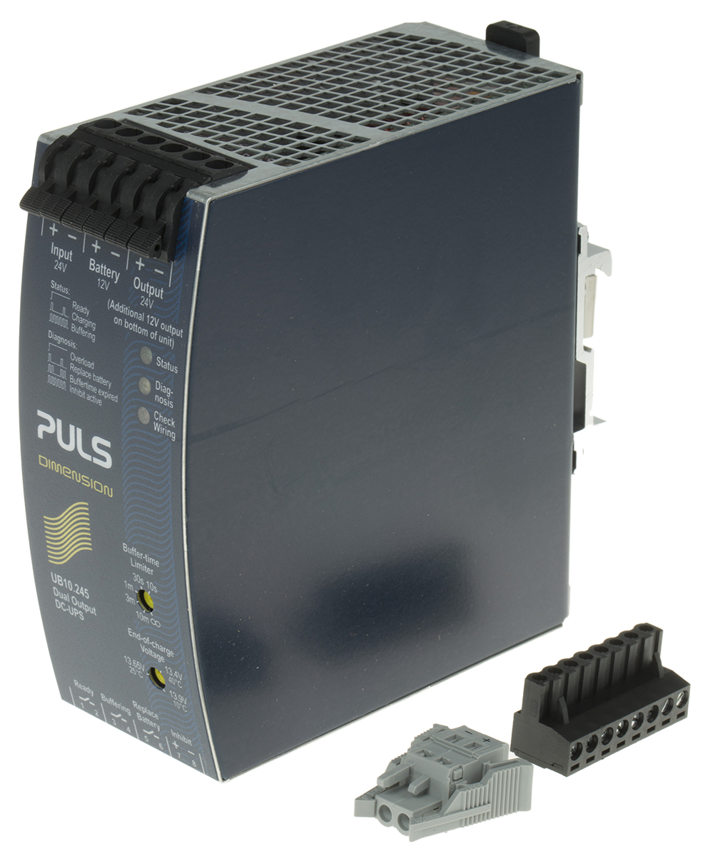 PULS 22.5 → 30V dc Input DIN Rail Uninterruptible Power Supply (360W), DIMENSION