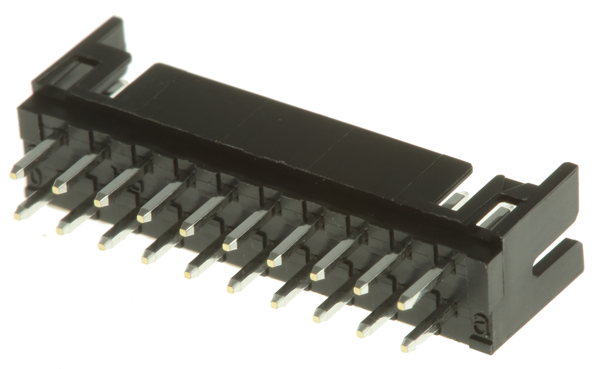 Hirose DF11 Series Straight Through Hole PCB Header, 20 Contact(s), 2 mm Pitch, 2 Row, Shrouded
