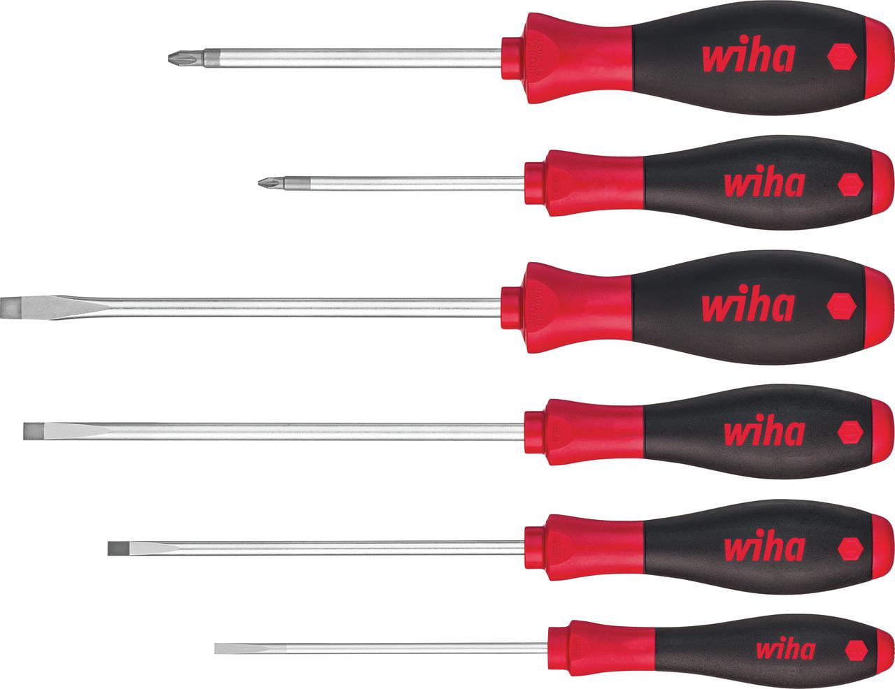 Wiha Pozidriv; Slotted Screwdriver Set, 6-Piece